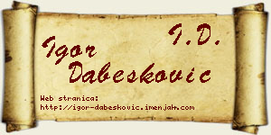 Igor Dabesković vizit kartica